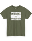 Anti - Israel = Antisemitism T-Shirt - Shop Israel