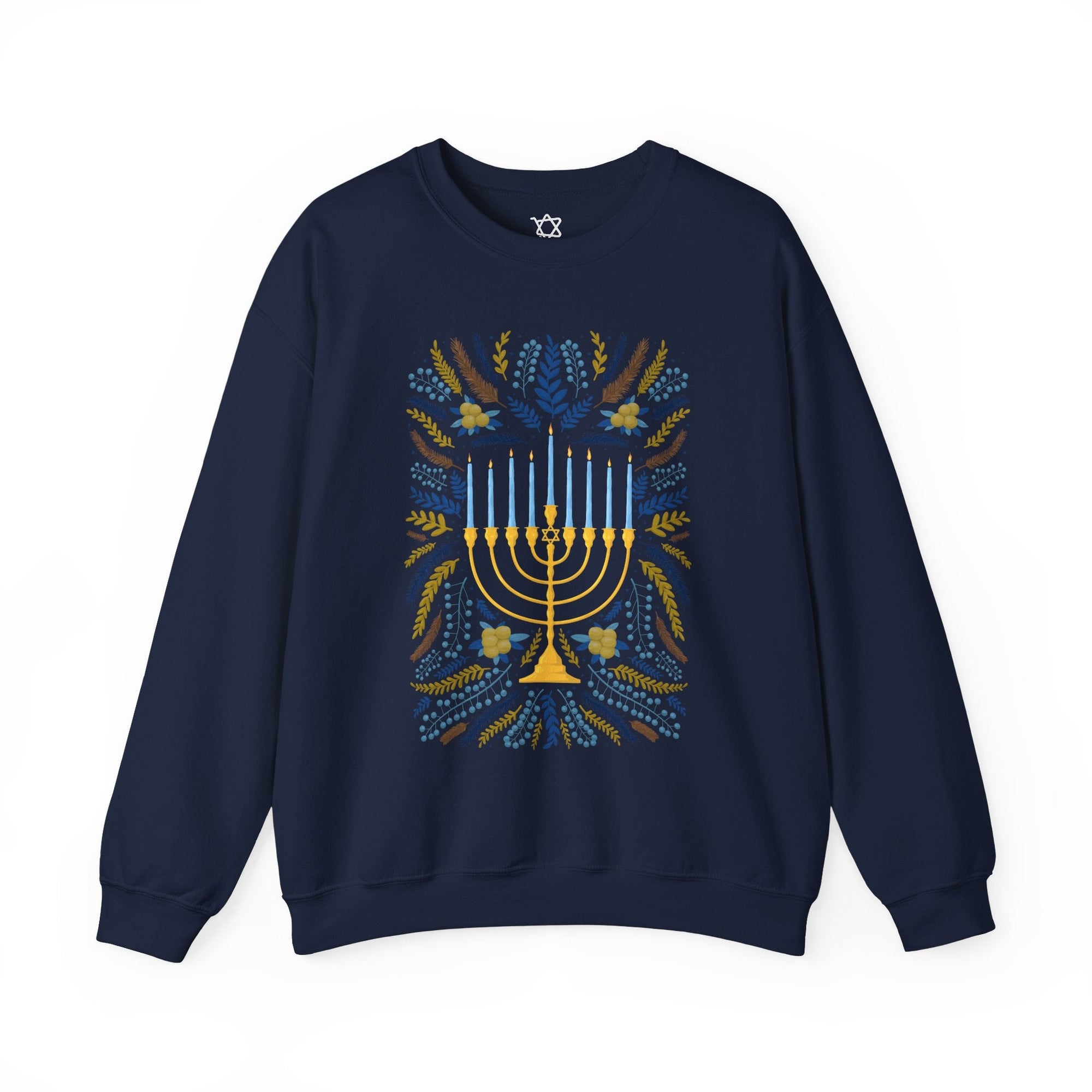 Artistic Menorah Hanukkah Sweater - Shop Israel