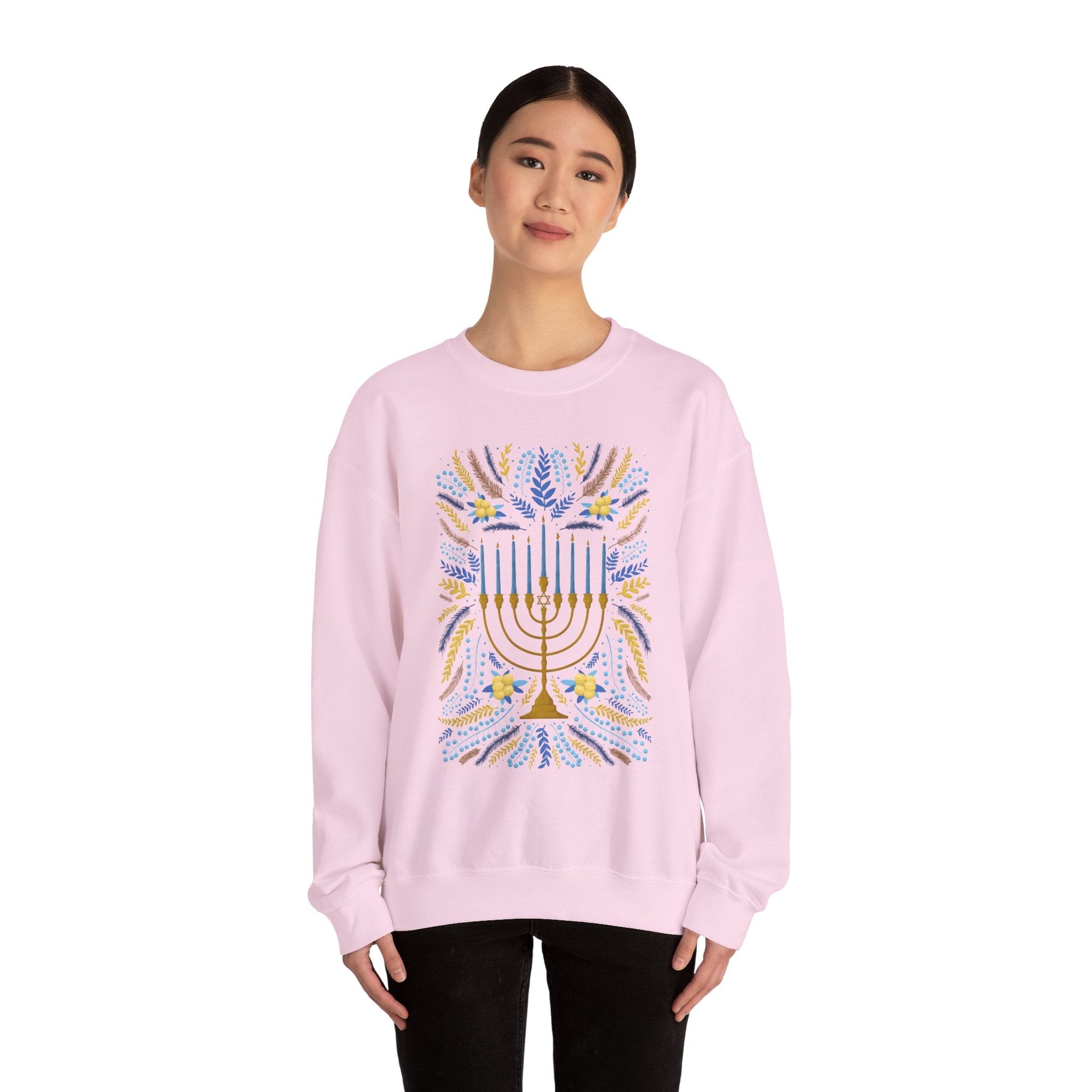 Artistic Menorah Hanukkah Sweater - Shop Israel