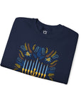 Artistic Menorah Hanukkah Sweater - Shop Israel