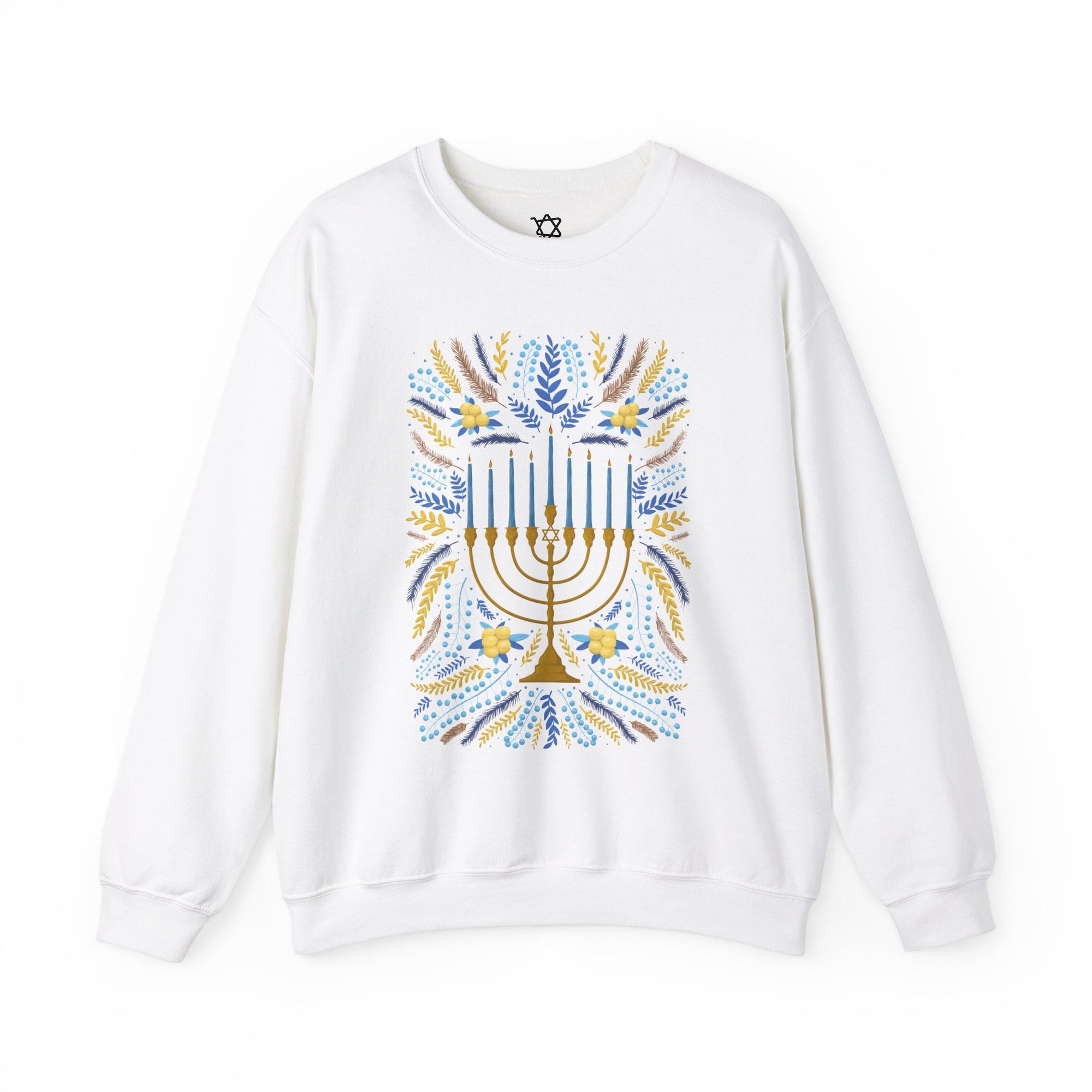 Artistic Menorah Hanukkah Sweater - Shop Israel