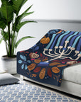 Artistic Menorah Sherpa Blanket - Shop Israel