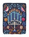 Artistic Menorah Sherpa Blanket - Shop Israel