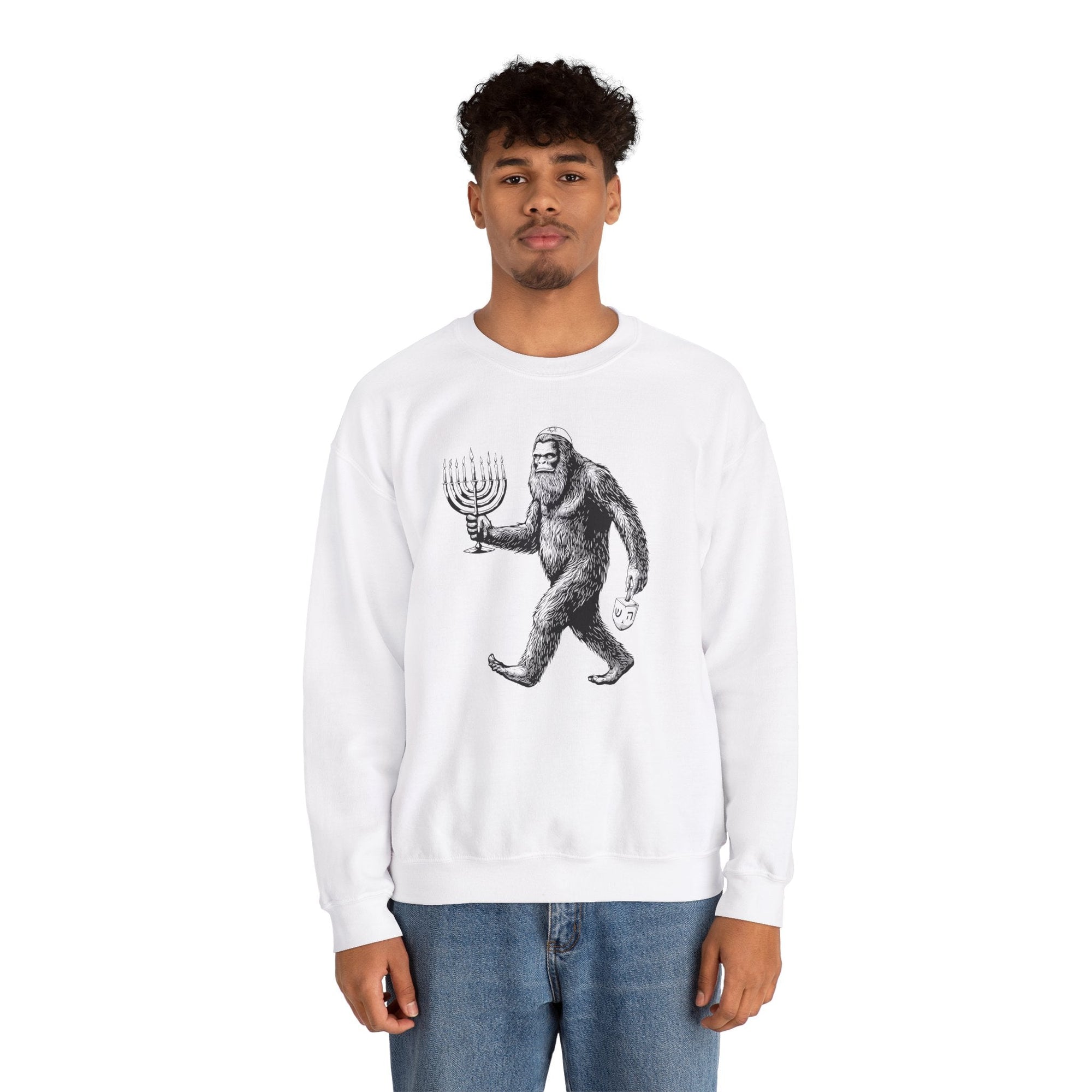 Bigfoot Yeti Hanukkah Sweater - Shop Israel