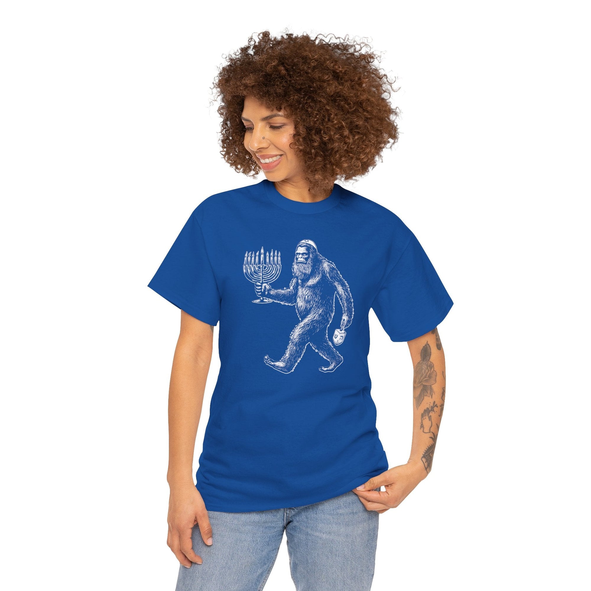 Bigfoot Yeti Hanukkah T-Shirt - Shop Israel