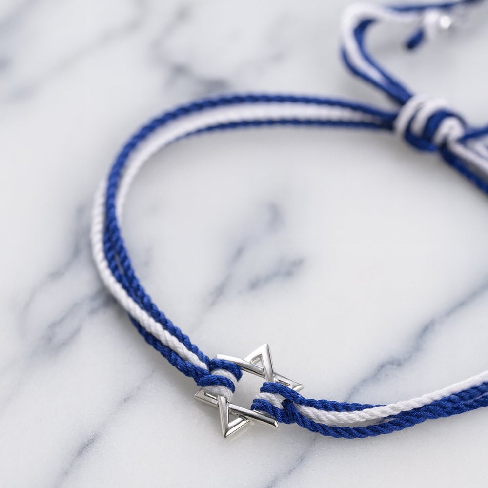 Blue String Star of David Bracelet - Shop Israel