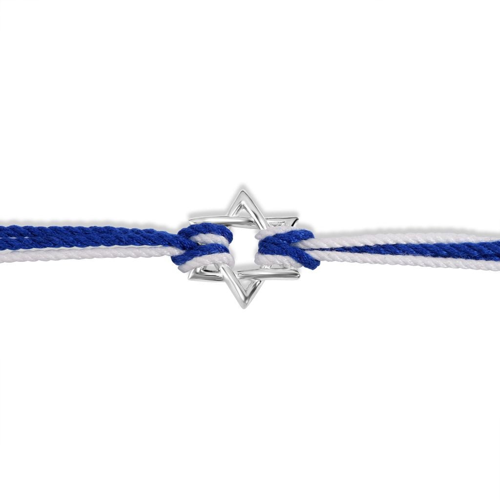 Blue String Star of David Bracelet - Shop Israel