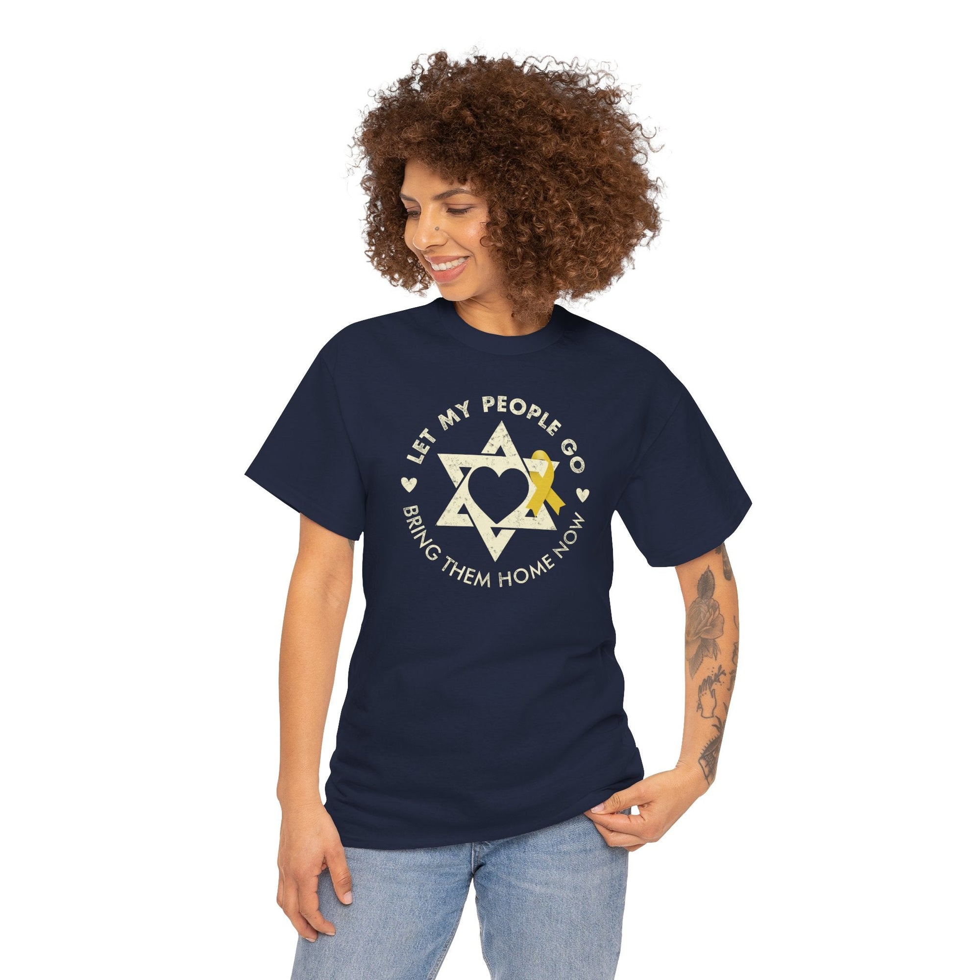 Bring Them Home Star of David Heart T-Shirt - Shop Israel