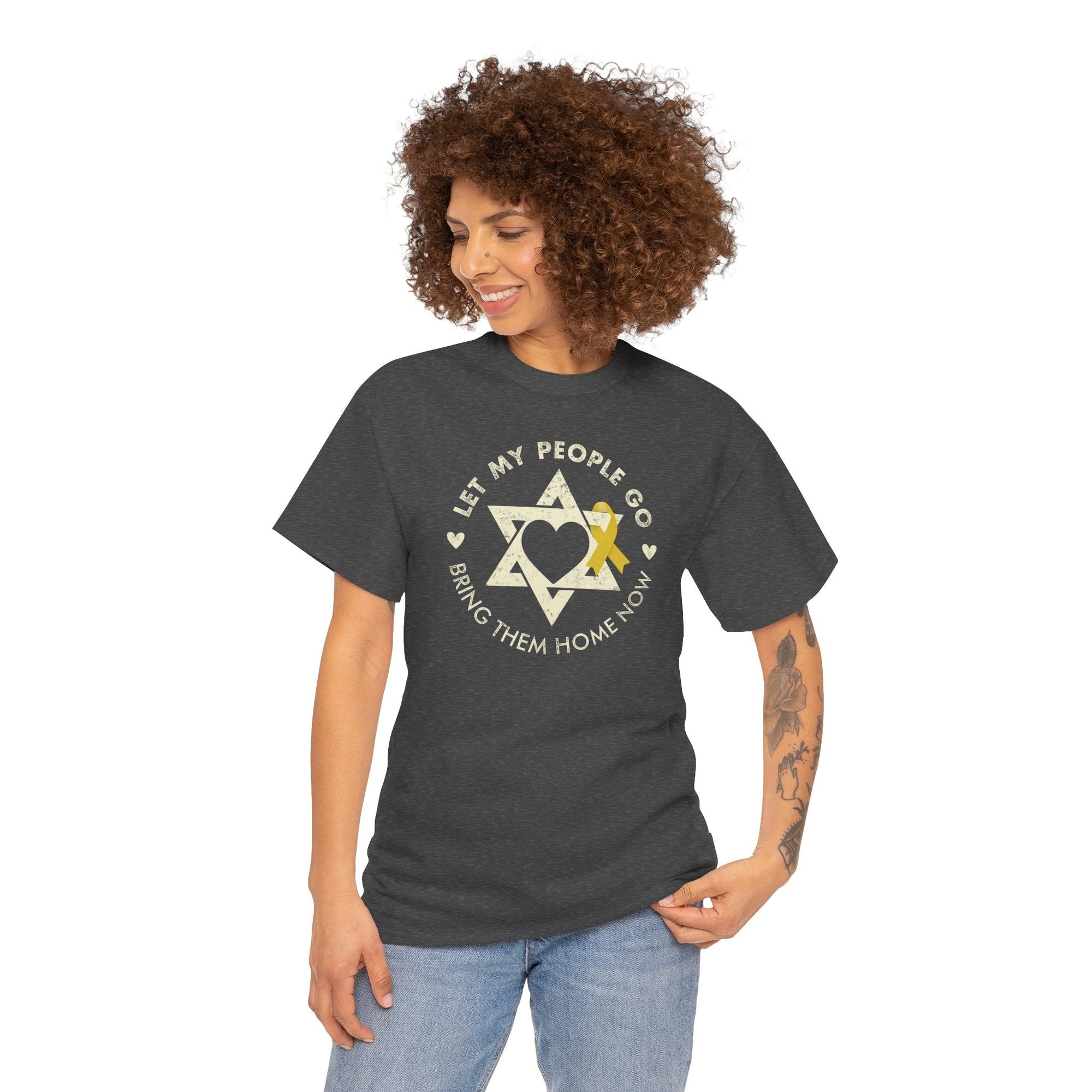 Bring Them Home Star of David Heart T-Shirt - Shop Israel