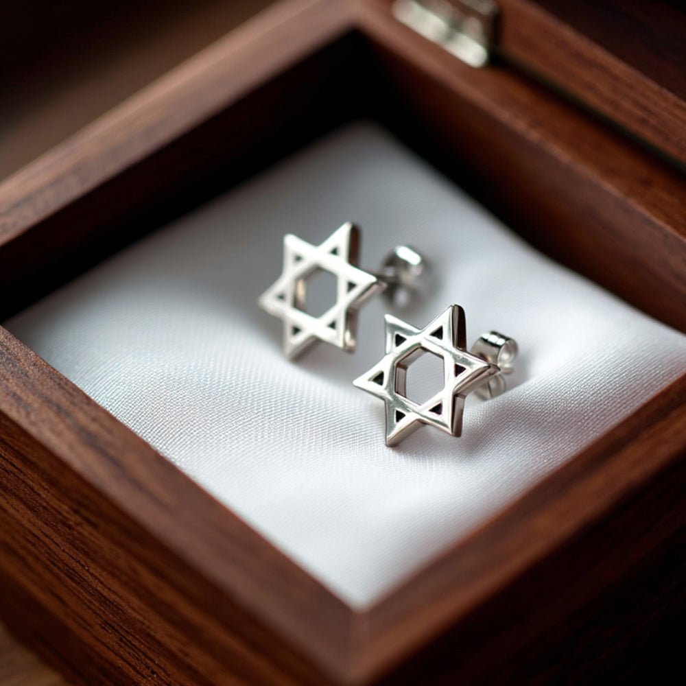 Classic Star of David Stud Earrings - Shop Israel