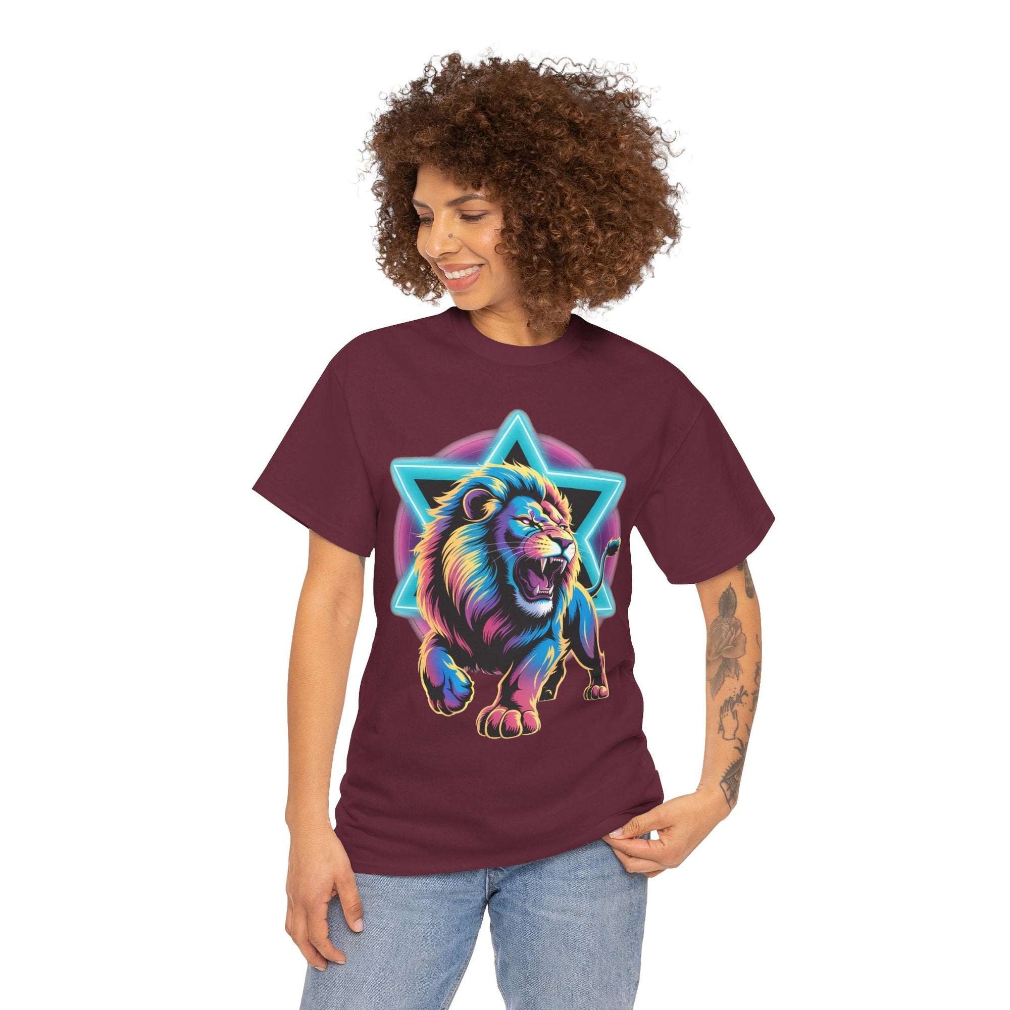 Colorful Lion of Judah T-Shirt - Shop Israel