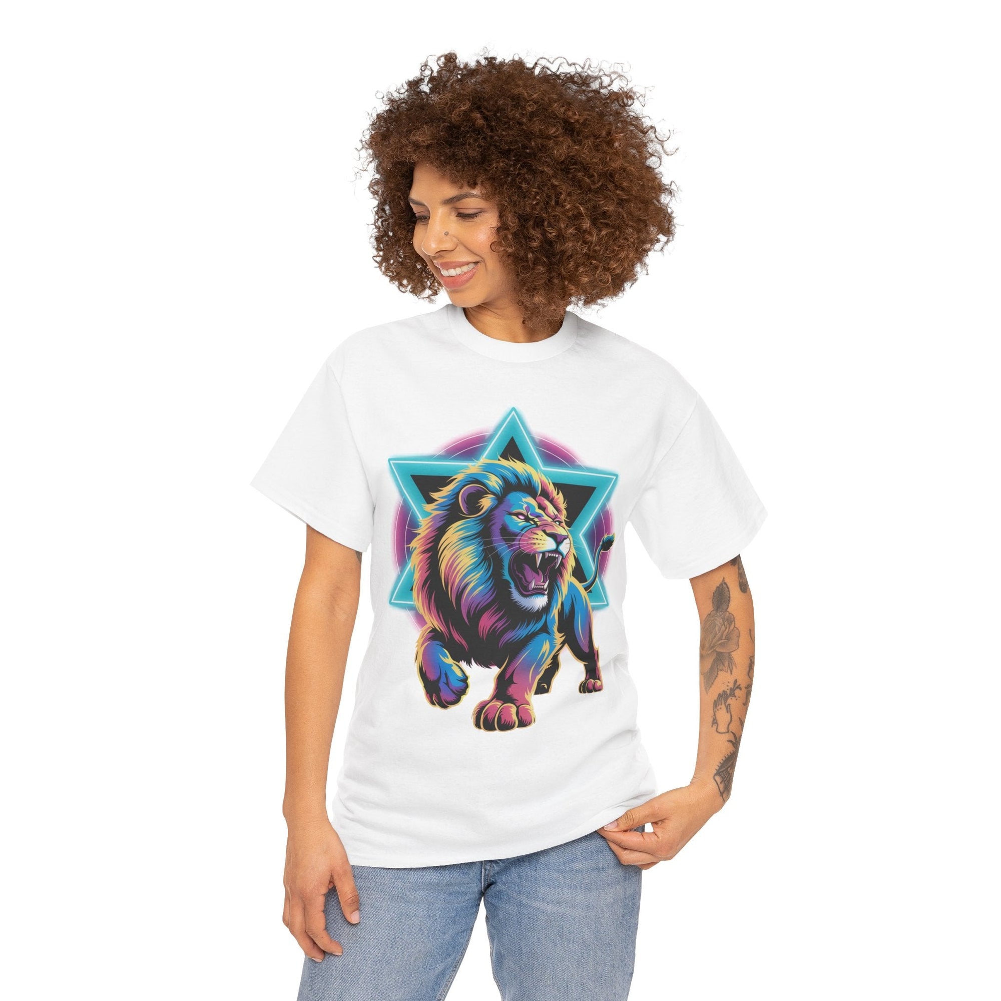 Colorful Lion of Judah T-Shirt - Shop Israel