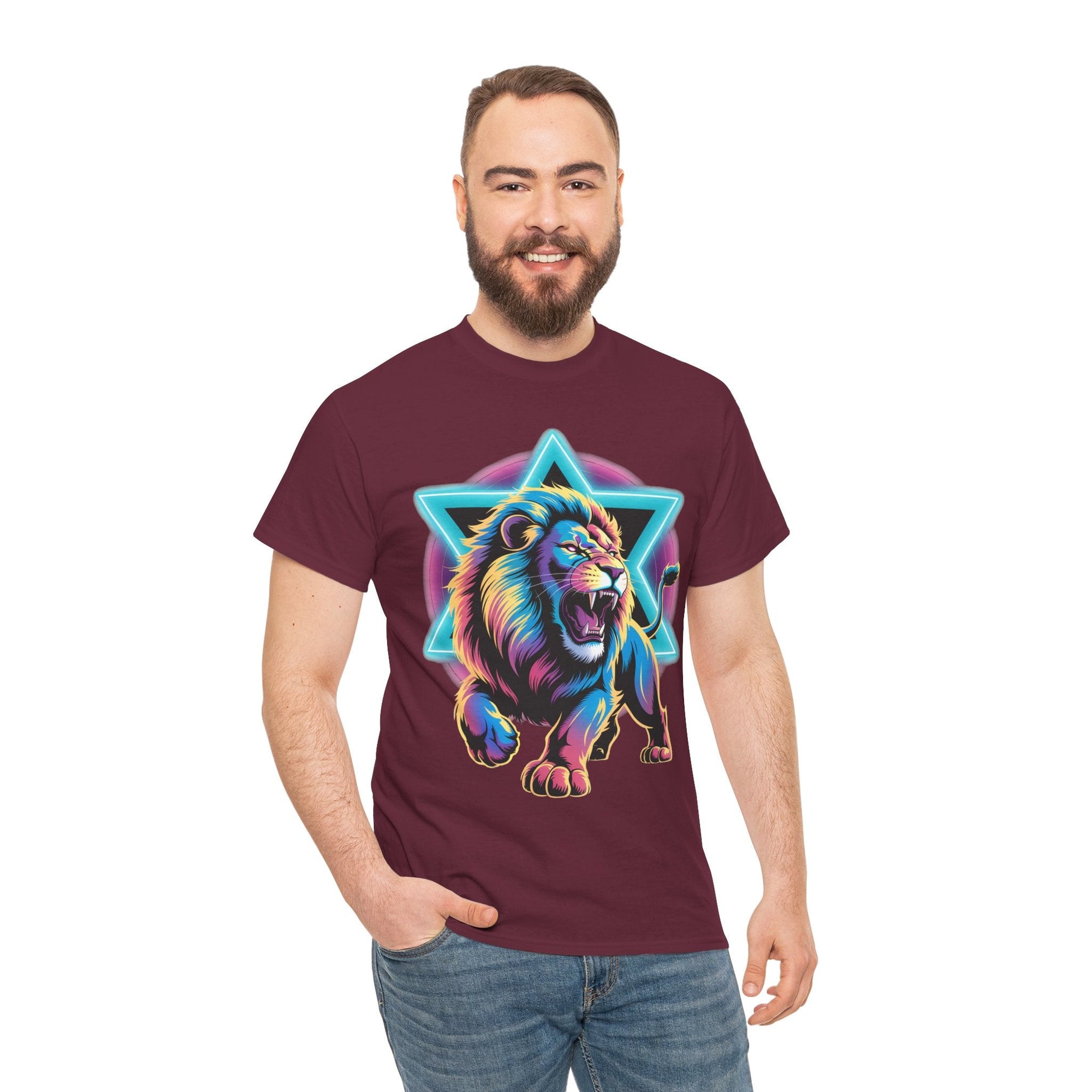 Colorful Lion of Judah T-Shirt - Shop Israel
