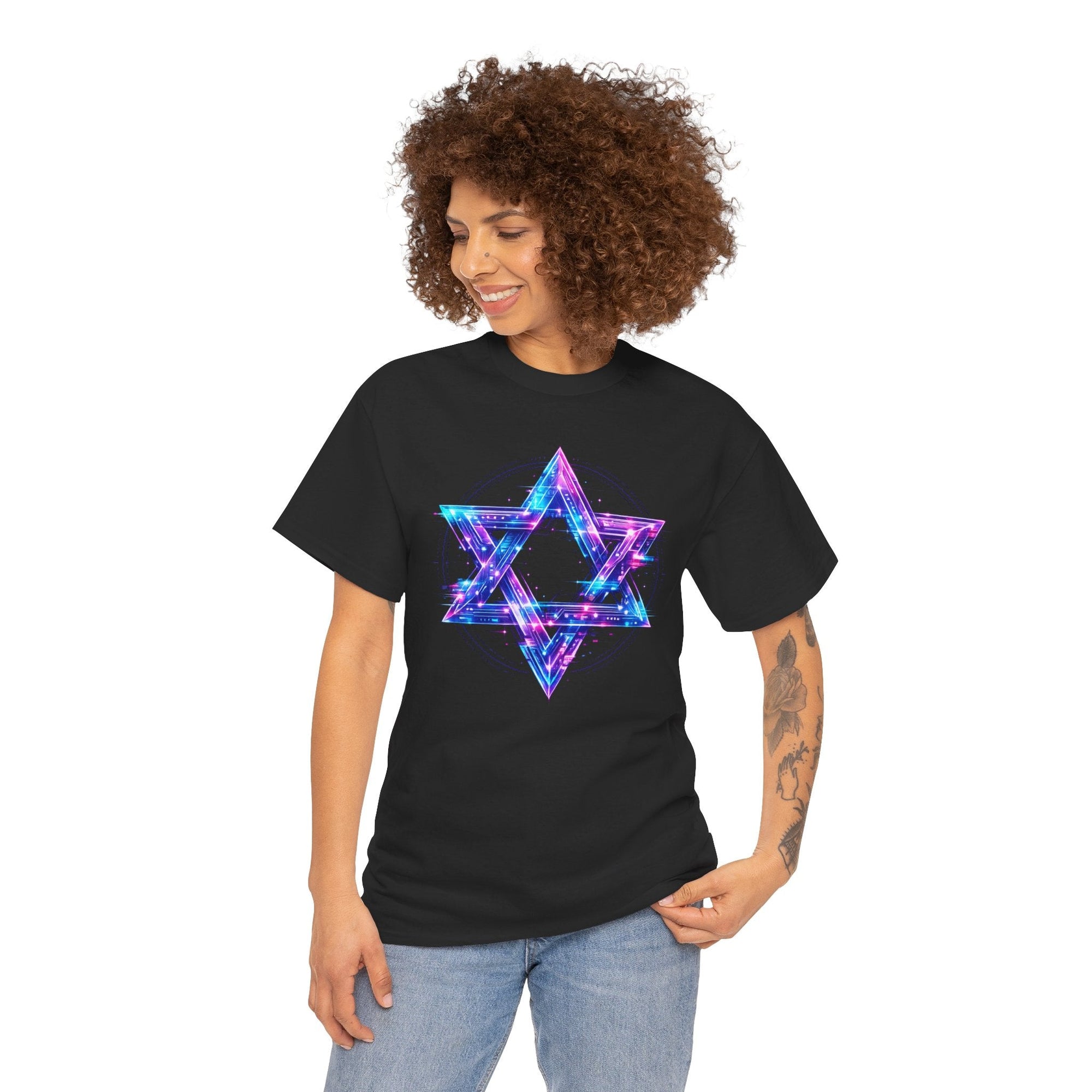 Cyber Star of David T-Shirt - Shop Israel