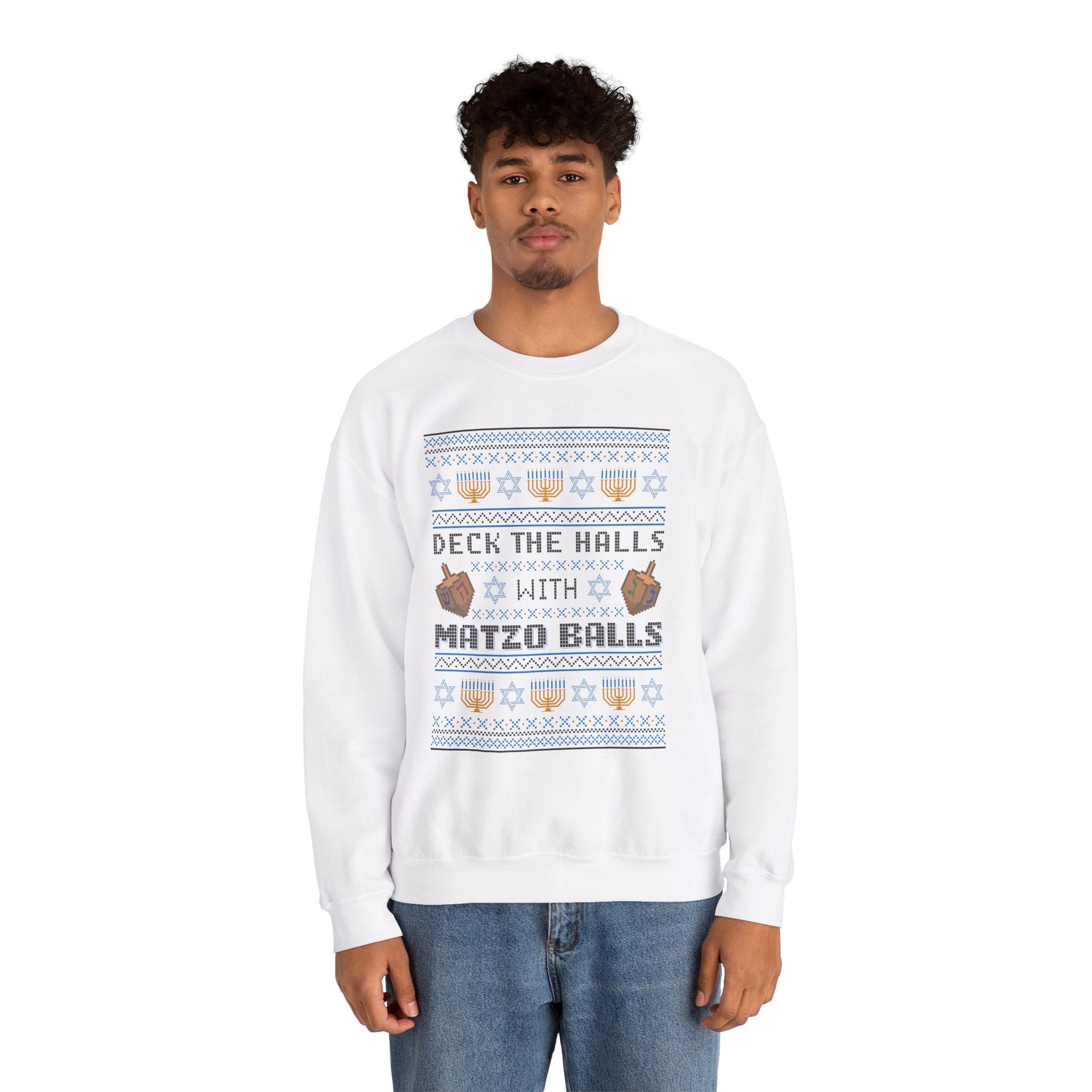 Deck the Halls Ugly Hanukkah Sweater - Shop Israel