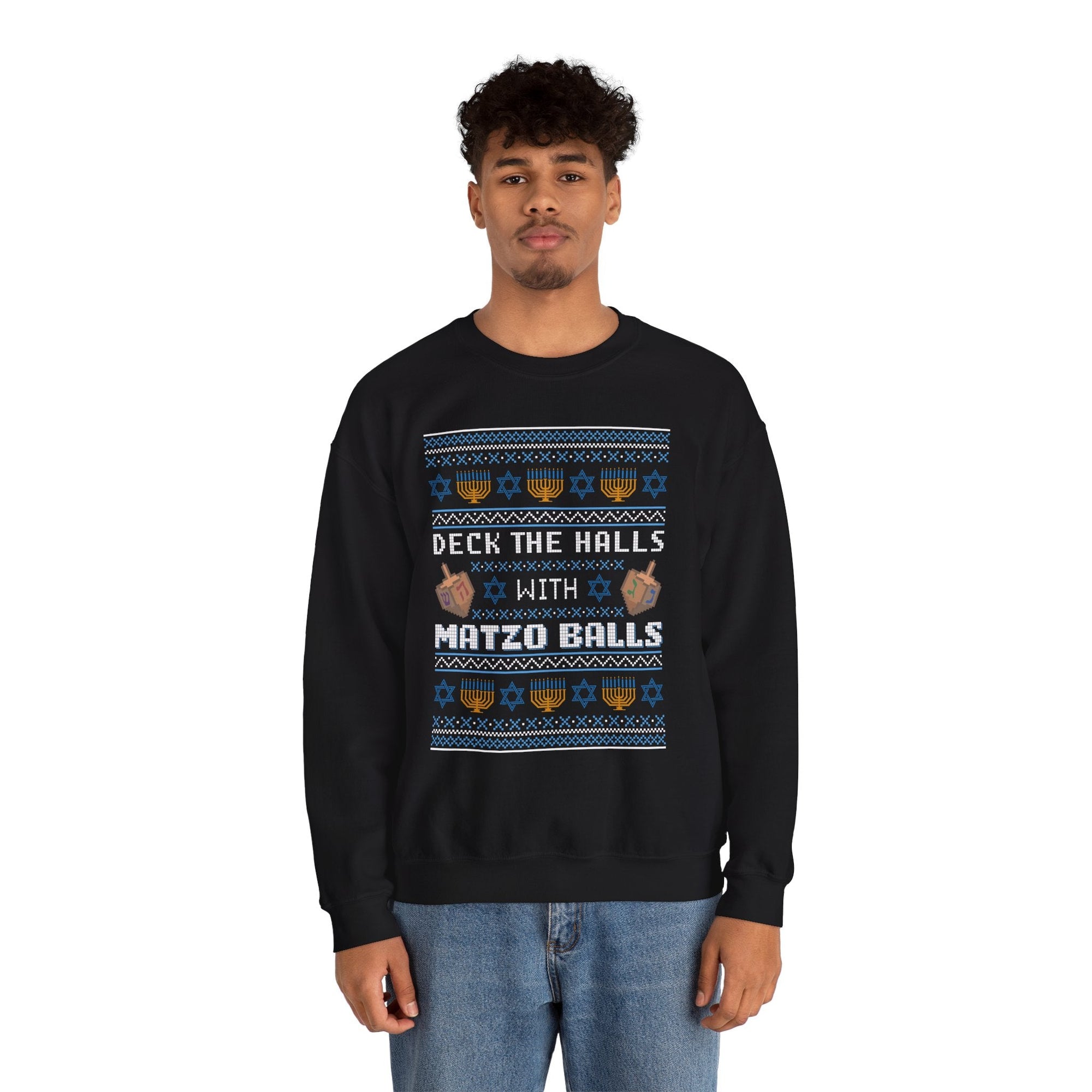 Deck the Halls Ugly Hanukkah Sweater - Shop Israel