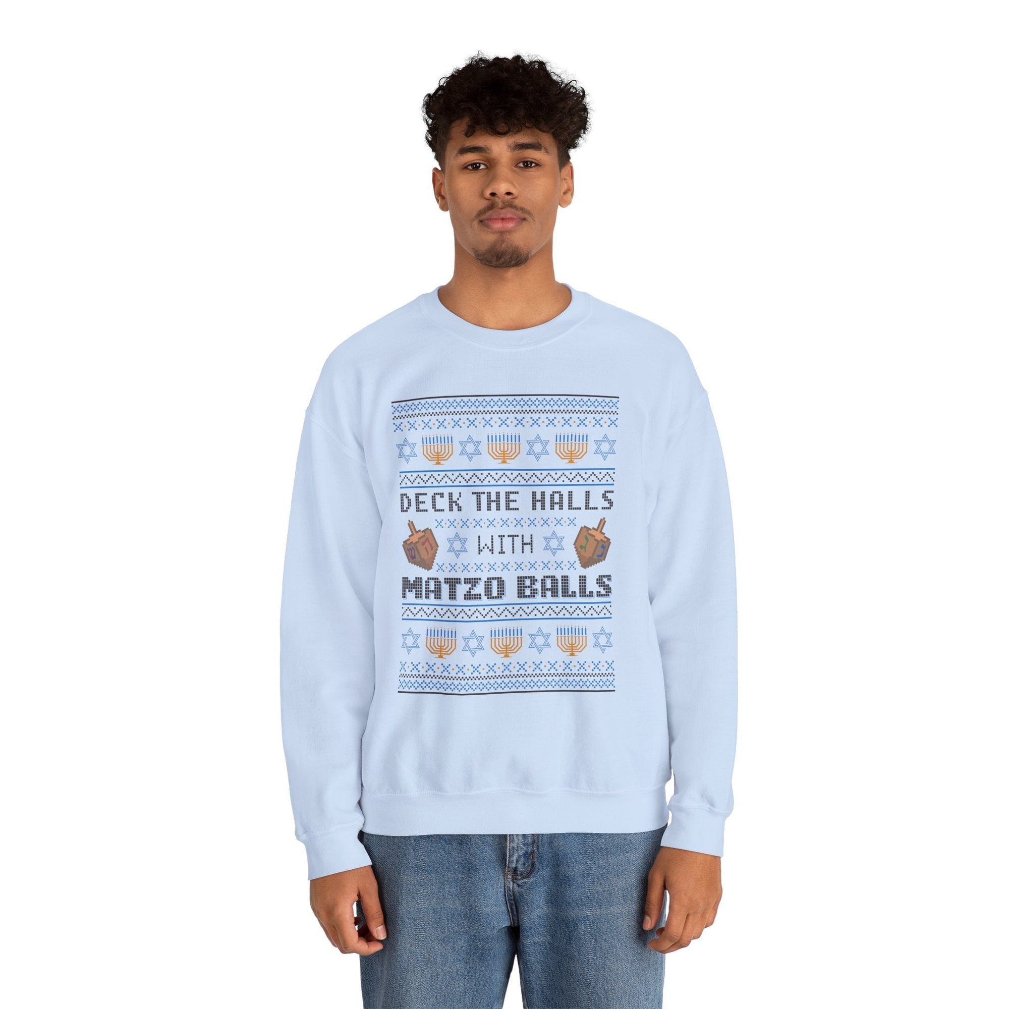 Deck the Halls Ugly Hanukkah Sweater - Shop Israel