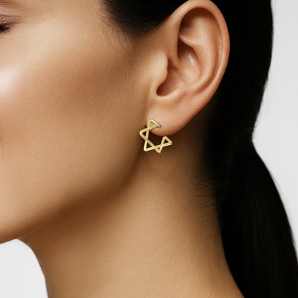 Delicate Star of David Stud Earrings - Shop Israel
