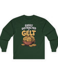 Distracted By Gelt Long Sleeve T-Shirt - Shop Israel
