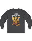 Distracted By Gelt Long Sleeve T-Shirt - Shop Israel