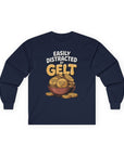 Distracted By Gelt Long Sleeve T-Shirt - Shop Israel