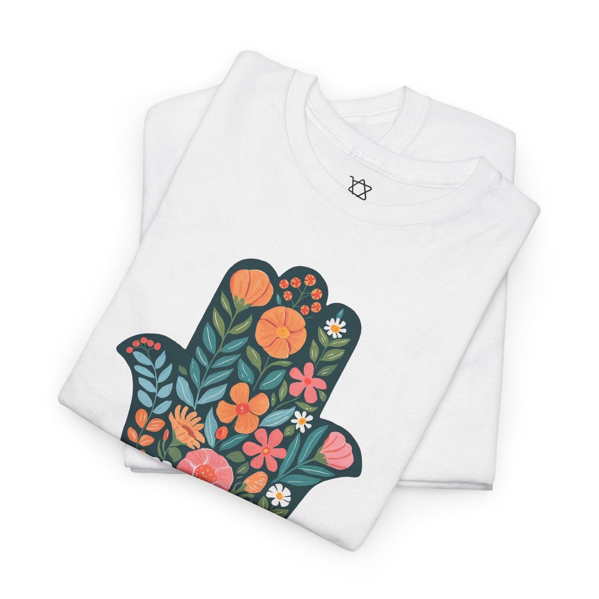Flower Hamsa T-Shirt - Shop Israel