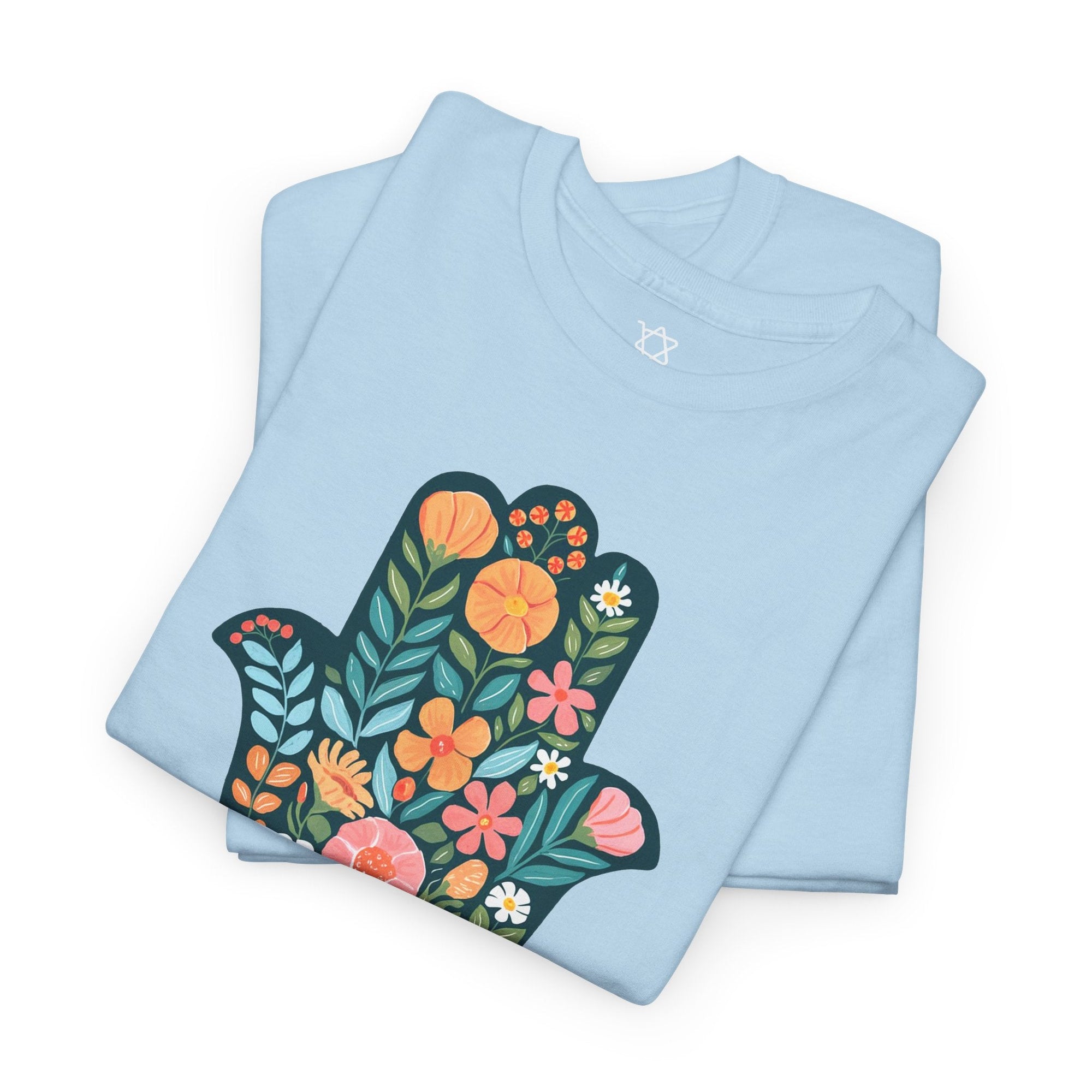 Flower Hamsa T-Shirt - Shop Israel