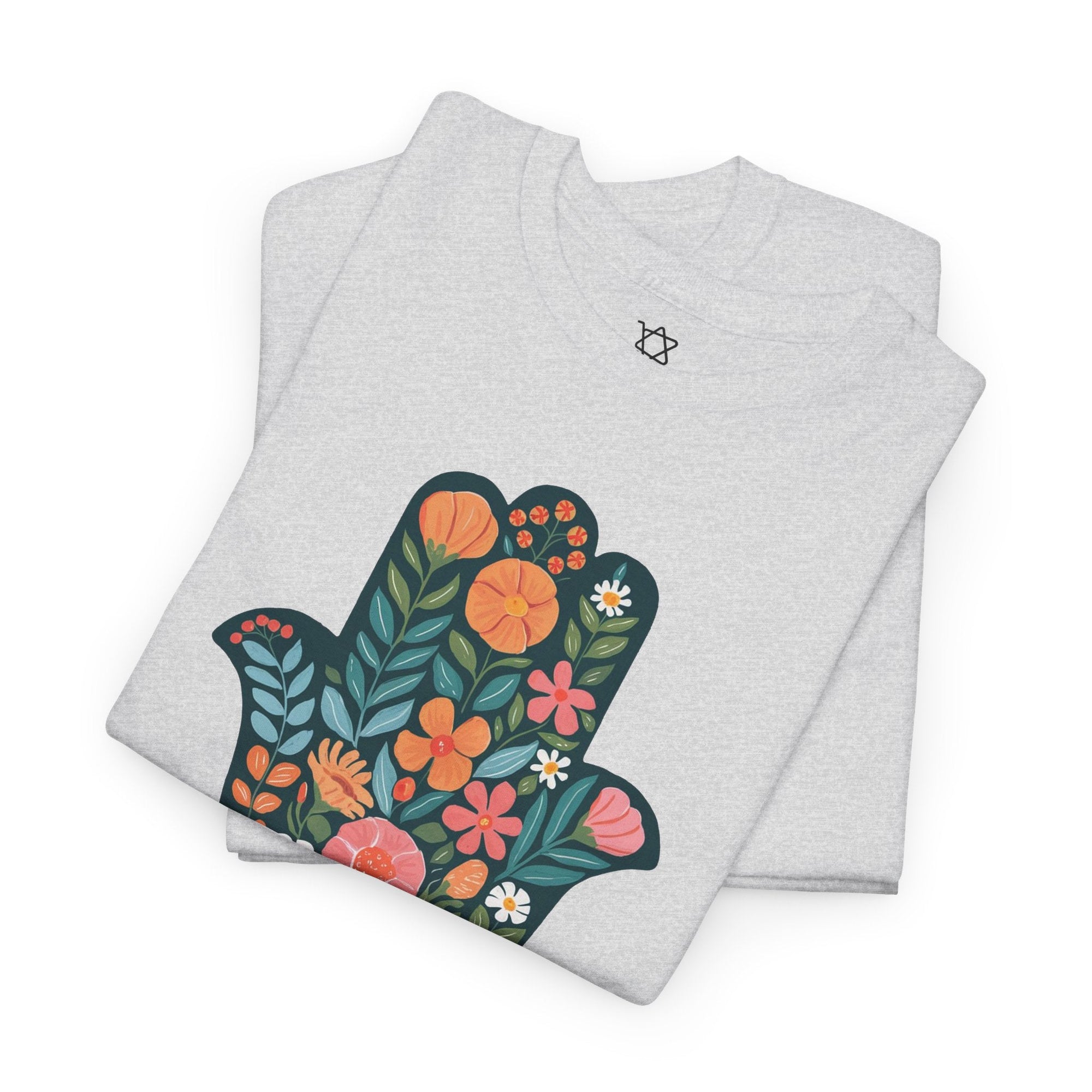 Flower Hamsa T-Shirt - Shop Israel