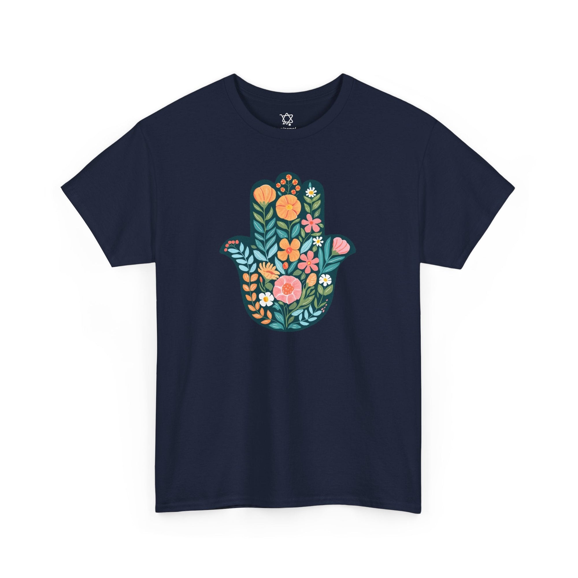 Flower Hamsa T-Shirt - Shop Israel