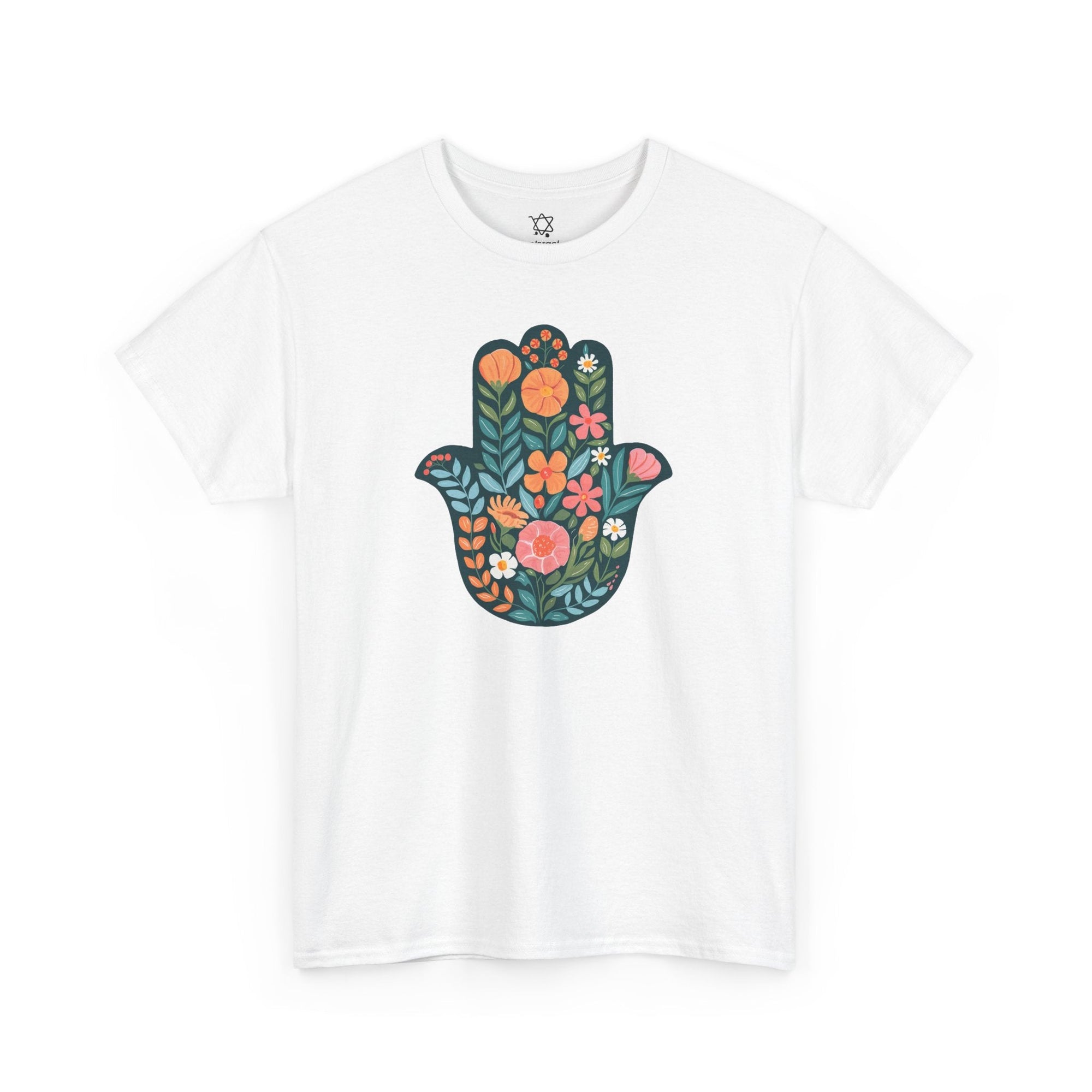 Flower Hamsa T-Shirt - Shop Israel
