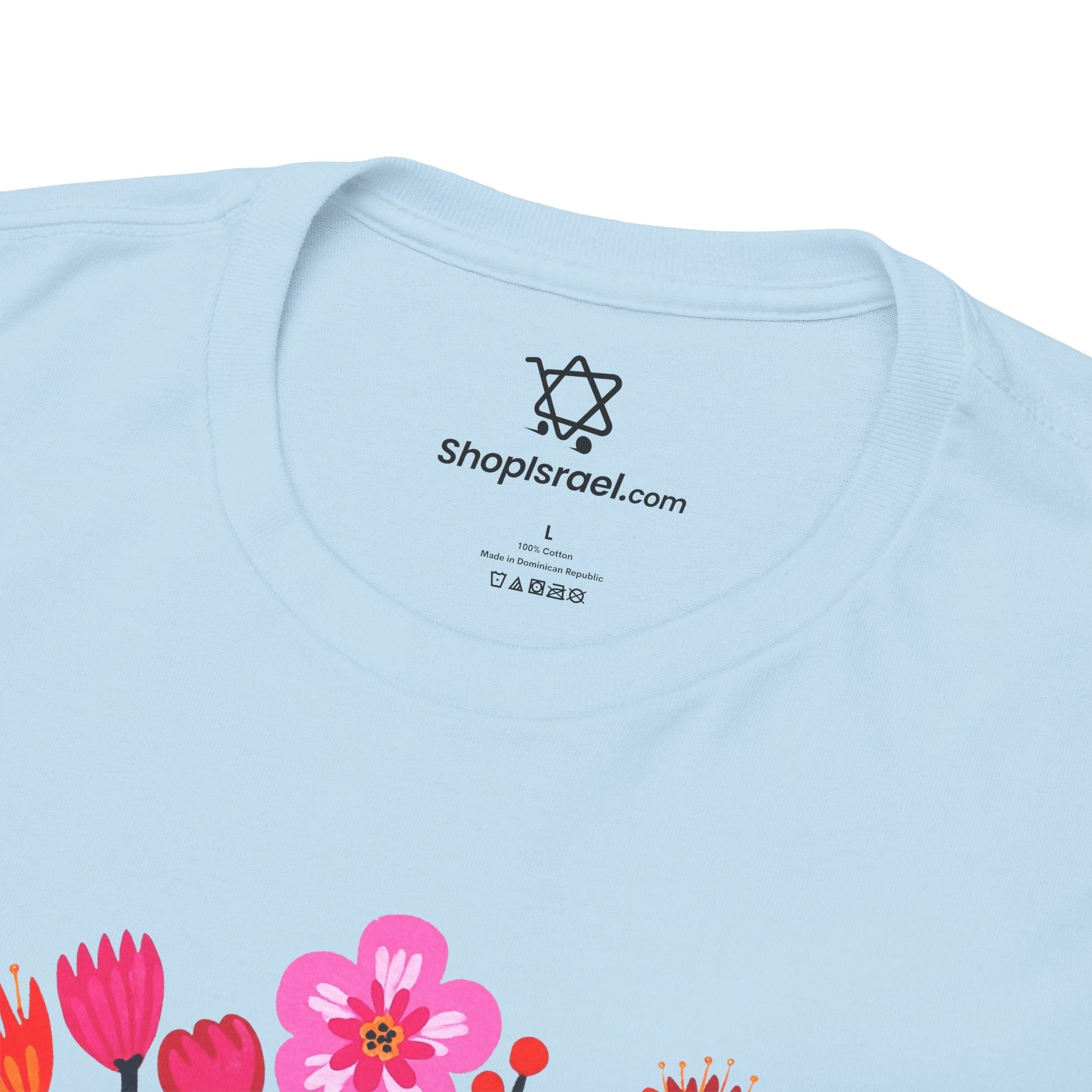 Flower Menorah T-Shirt - Shop Israel
