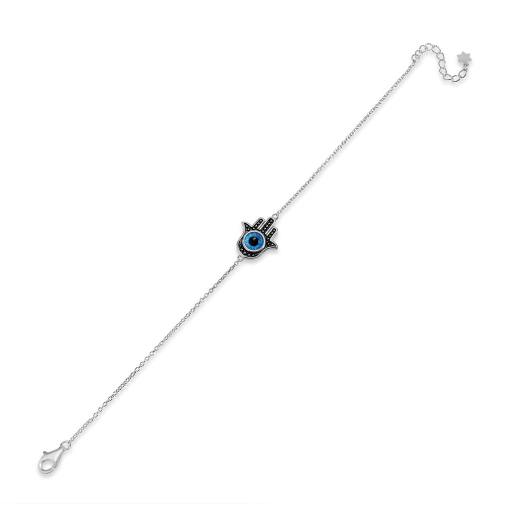 Hamsa Protective Eye Charm Bracelet - Shop Israel