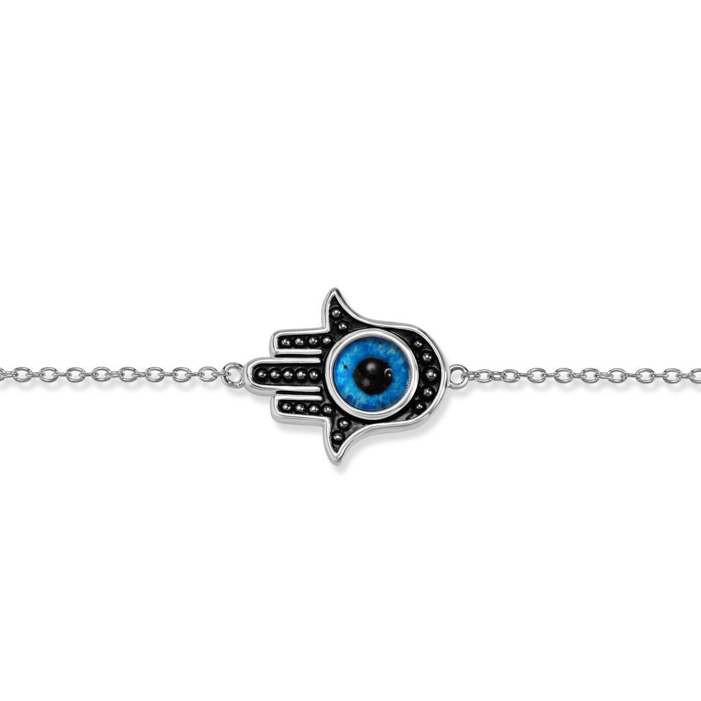 Hamsa Protective Eye Charm Bracelet - Shop Israel