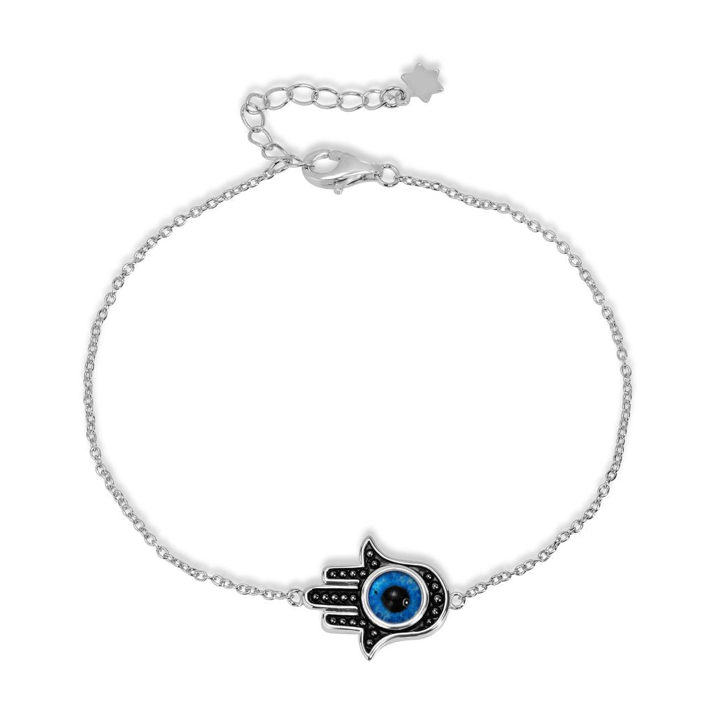Hamsa Protective Eye Charm Bracelet - Shop Israel
