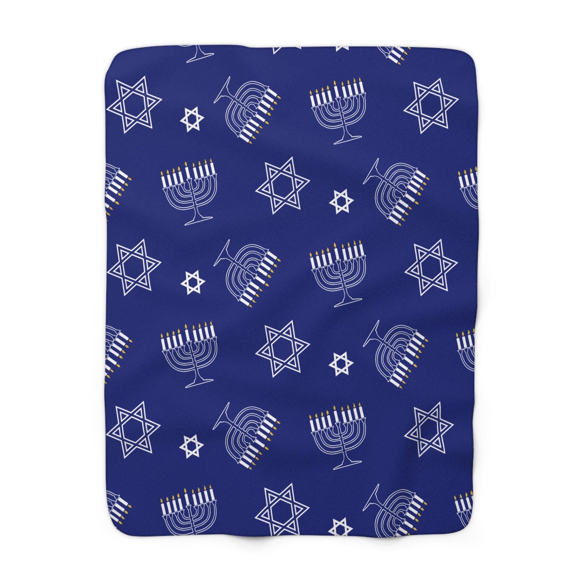 Hanukkah Menorah Sherpa Blanket - Shop Israel