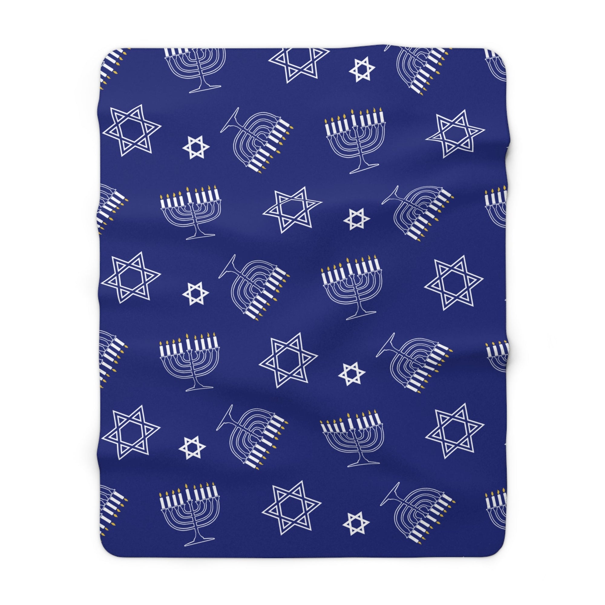 Hanukkah Menorah Sherpa Blanket - Shop Israel