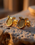 Harp Stud Earrings - Shop Israel