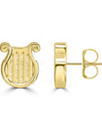 Harp Stud Earrings - Shop Israel
