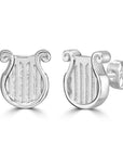 Harp Stud Earrings - Shop Israel