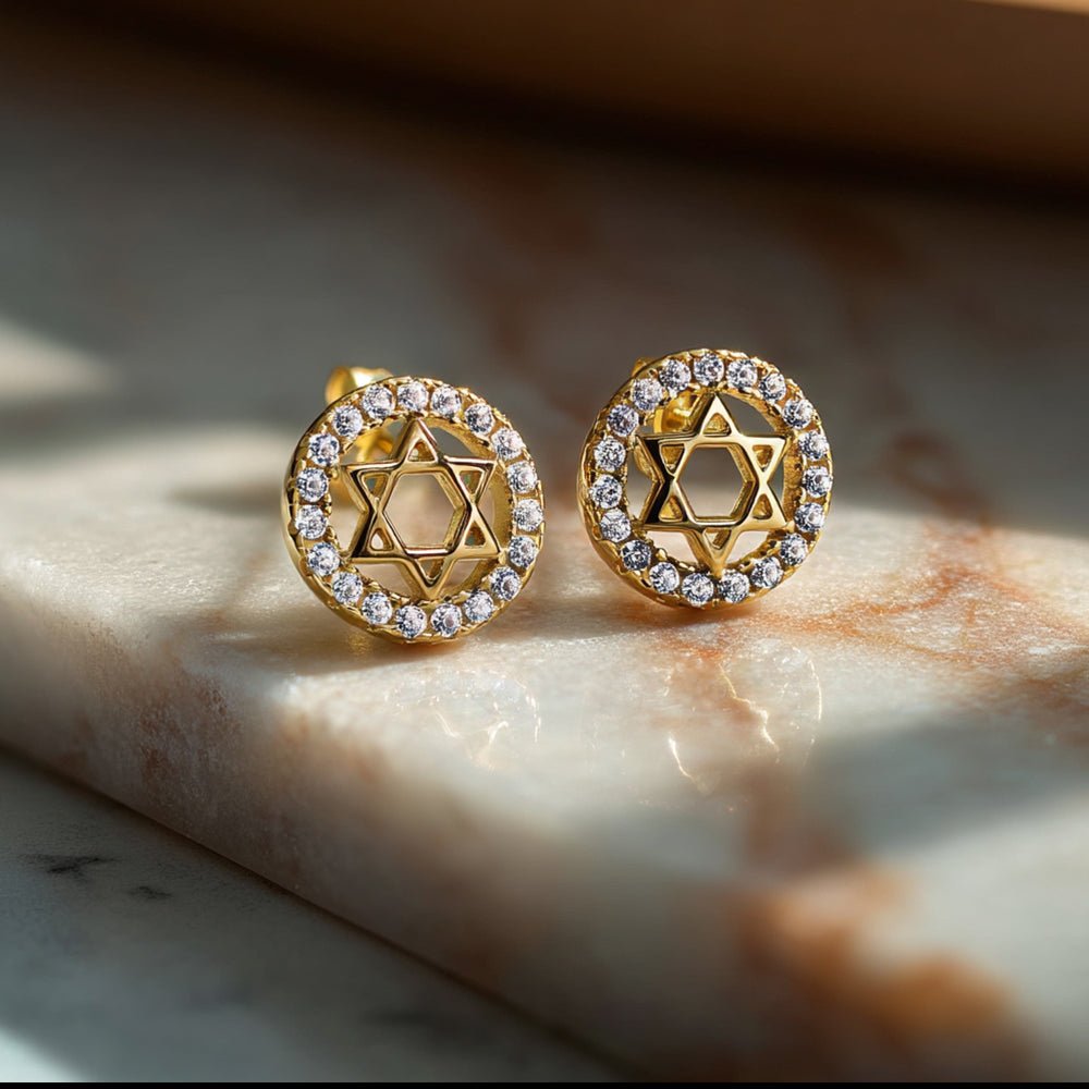 Heavenly Star of David Stud Earrings - Shop Israel