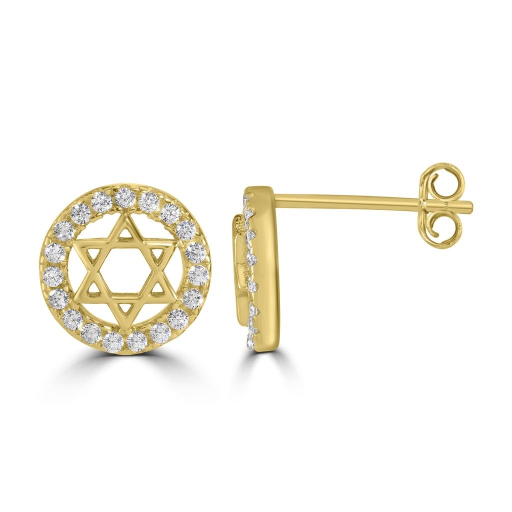 Heavenly Star of David Stud Earrings - Shop Israel