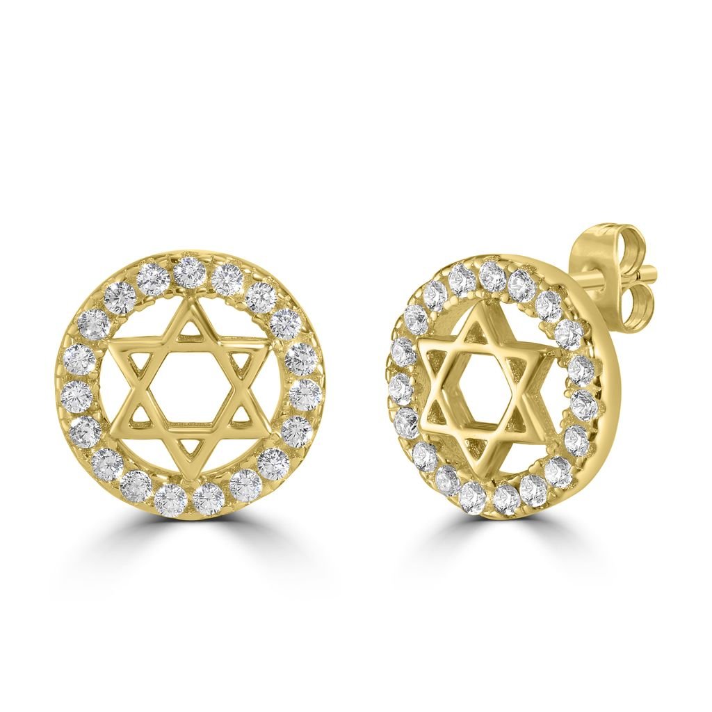Heavenly Star of David Stud Earrings - Shop Israel