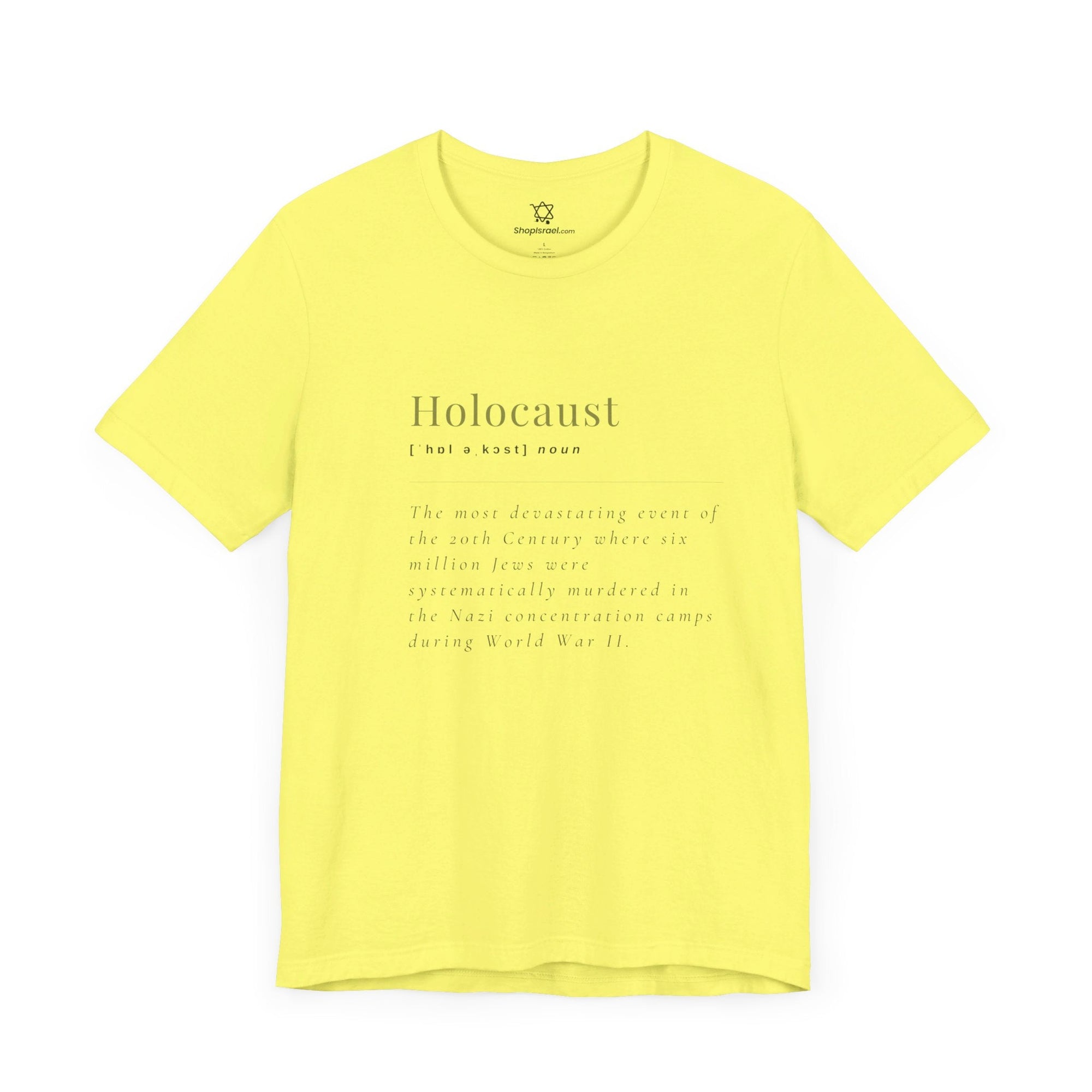 Holocaust Definition T - Shirt - Shop Israel