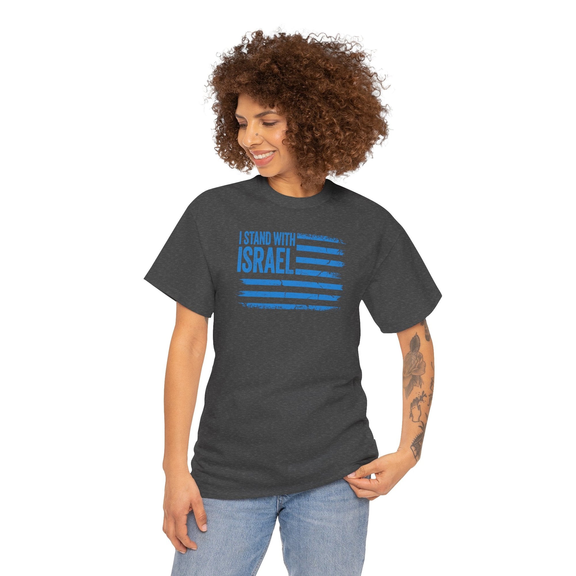 I Stand With Israel USA Flag T-Shirt - Shop Israel