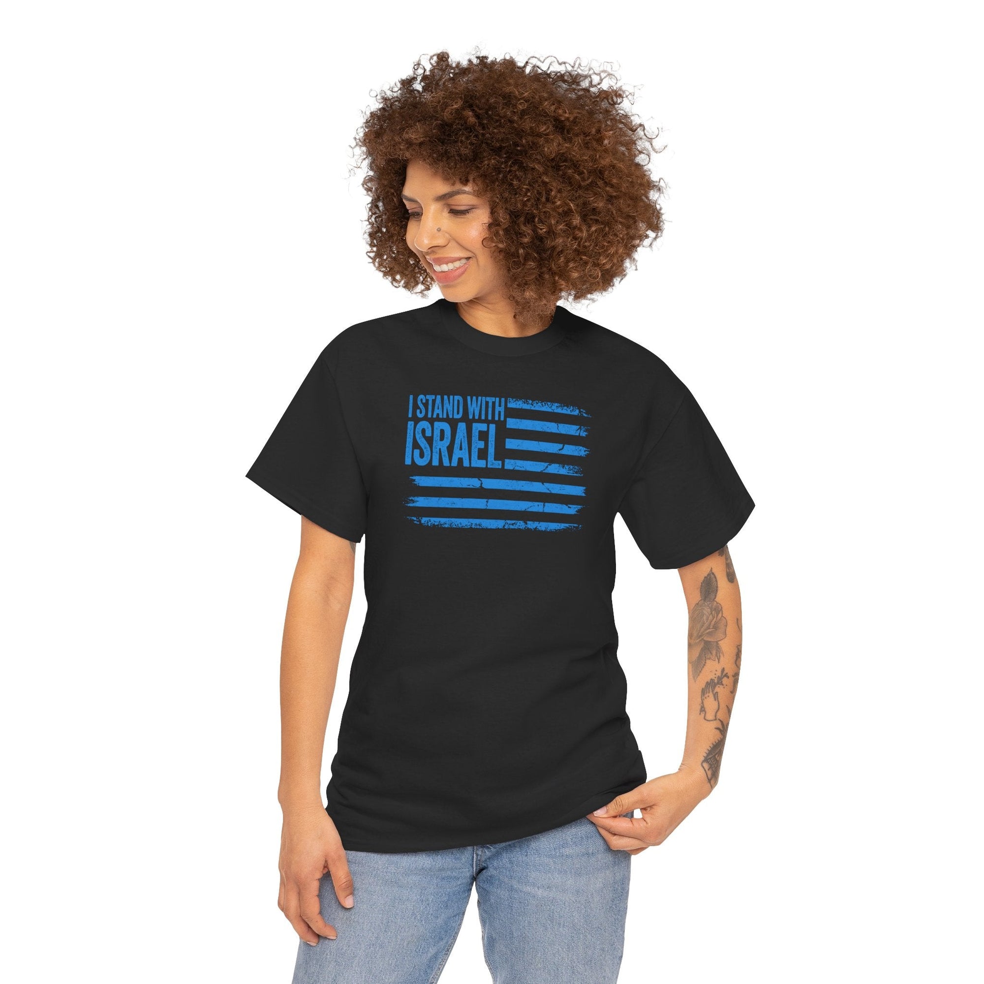 I Stand With Israel USA Flag T-Shirt - Shop Israel