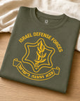 IDF T-Shirt, folded editorial flat lay