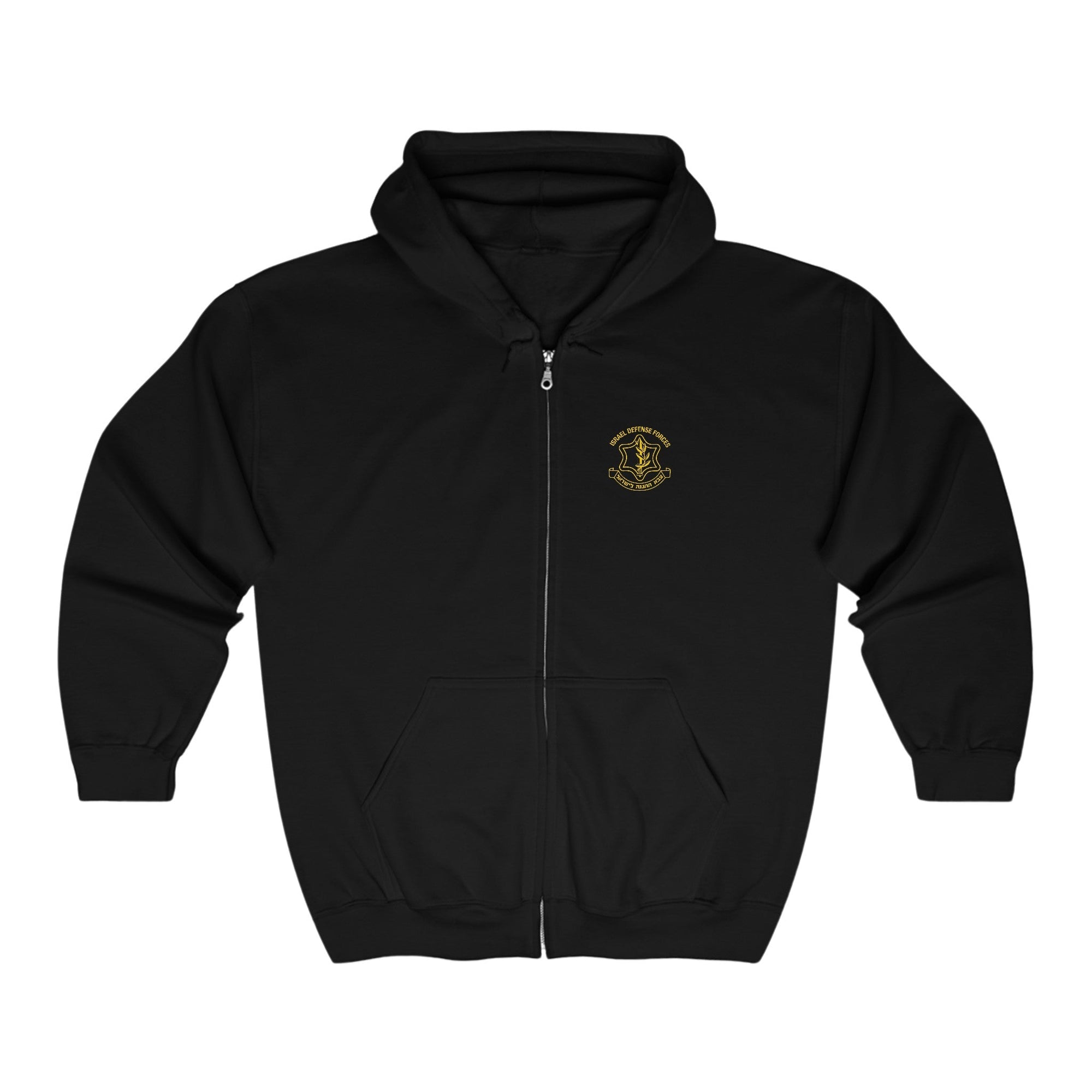 IDF Zip Hoodie Sweatshirt Black - Shop Israel