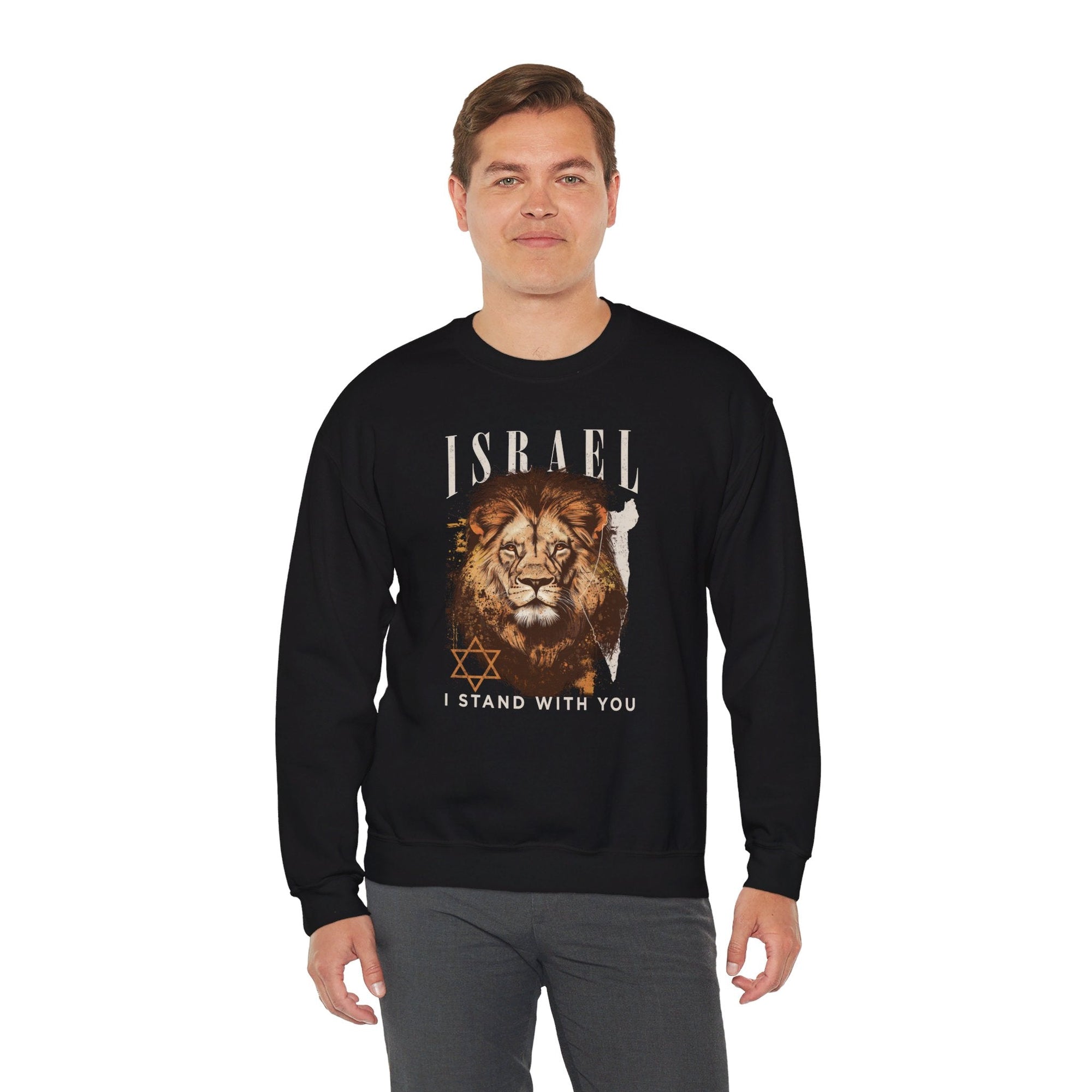 Israel I Stand With You Lion Sweatshirt - Shop Israel