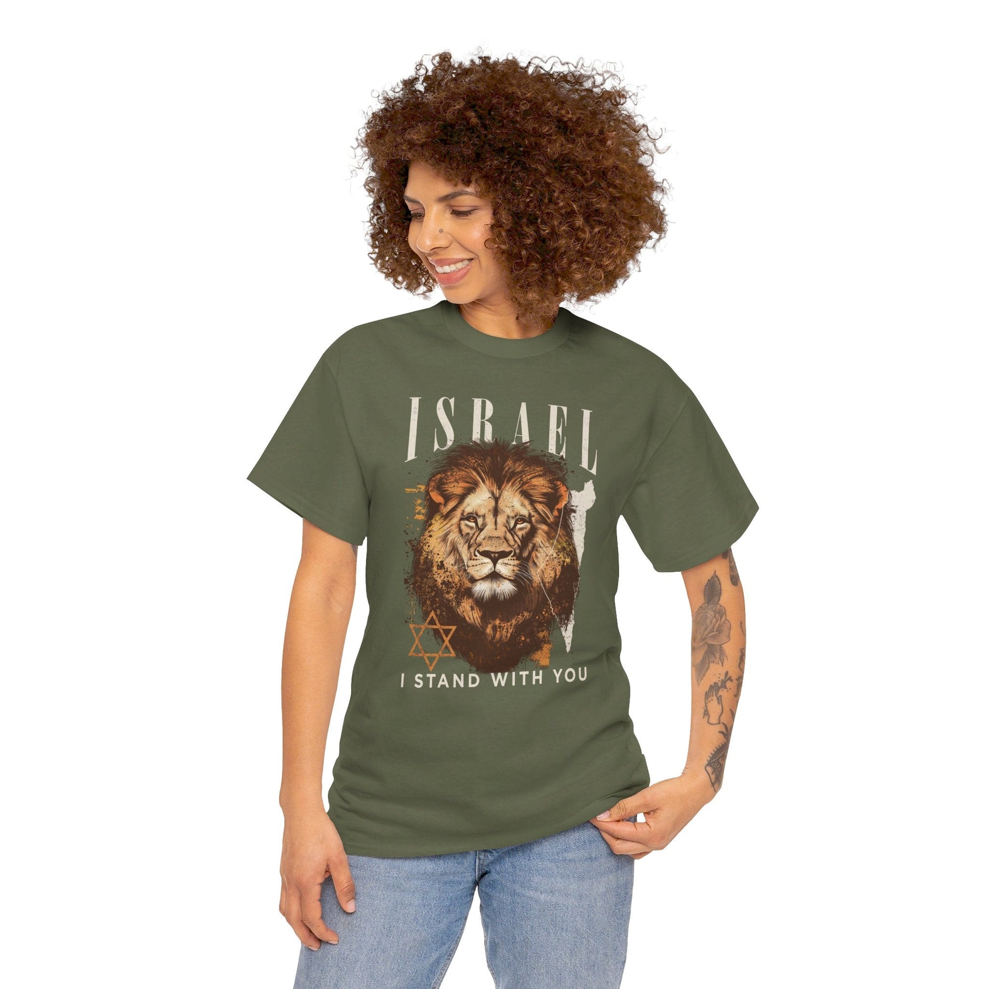 Israel I Stand With You Lion T - Shirt - Shop Israel