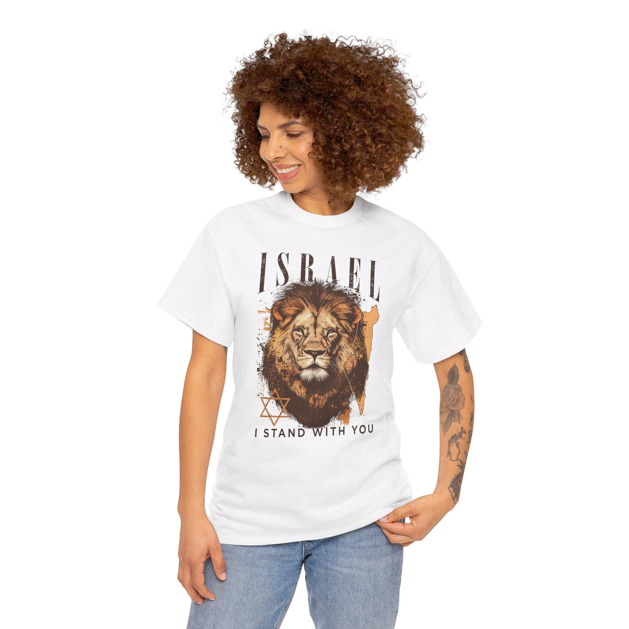 Israel I Stand With You Lion T - Shirt - Shop Israel